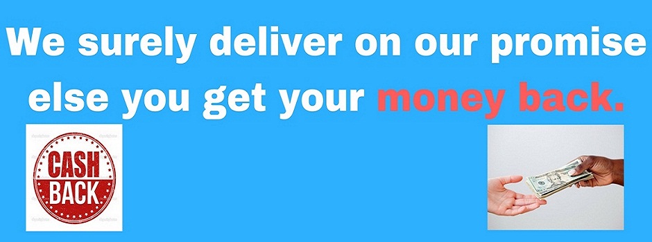 Enjoy our money back guarantee if we do not deliver - T&C applies